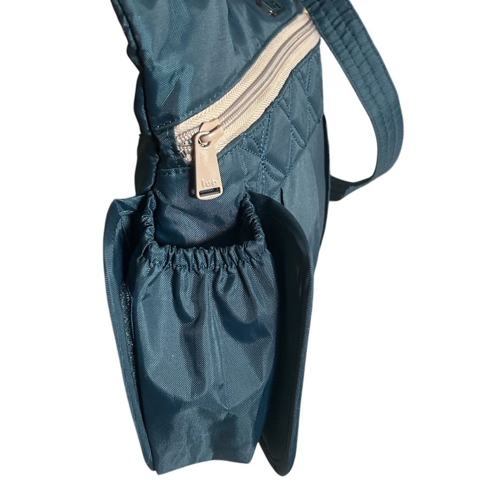 LUG Swing Crossbody Bag Purse in Purse Teal Blue with Bottle Holder - Picture 9 of 11